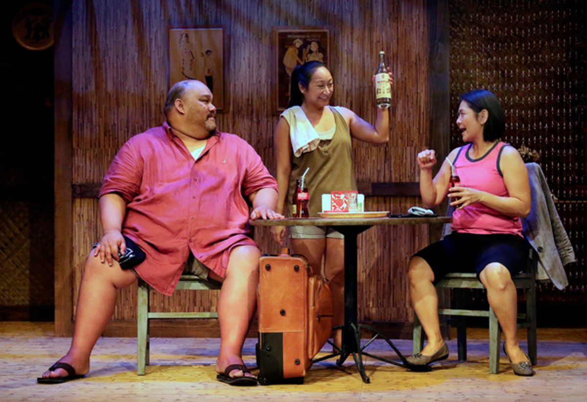 Boni B. Alvarez, Anne Yatco and Myra Cris Ocenar at 