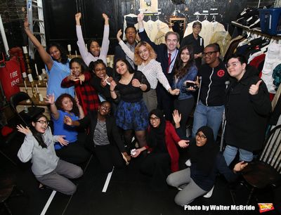J. Quinton Johnson  and James G. Basker with High School student performers Photo