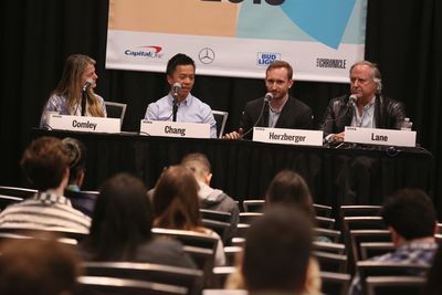 Bonnie Comley, Clive Chang, Chris Herzberger, Stewart F. Lane Photo