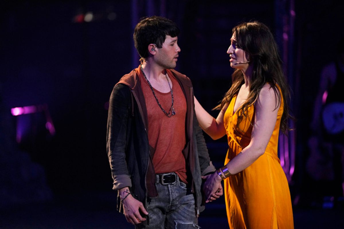 Jason Tam as Peter, Sara Bareilles as Mary Magdalene (â€"Could We Start Again Pleaseâ€) at 