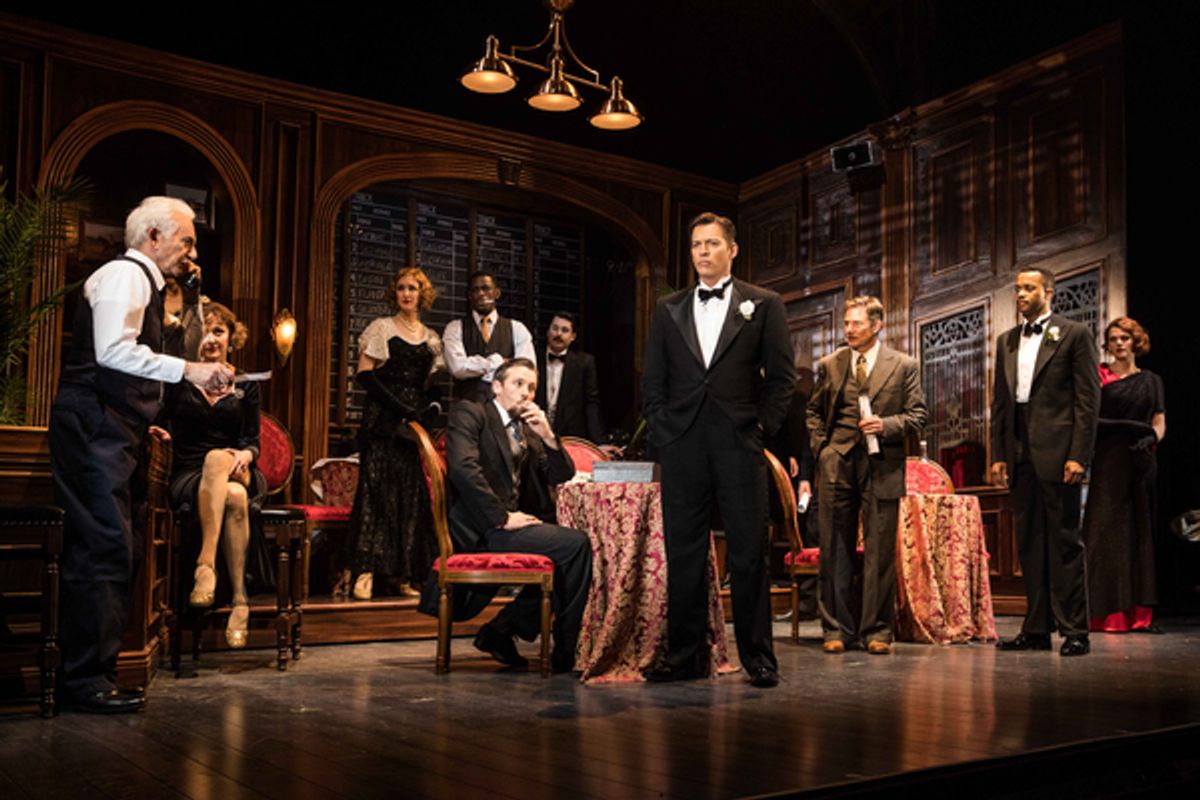 Harry Connick, Jr. (Henry Gondorff) and the company; Photo by Evan Zimmerman for MurphyMade at 