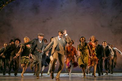 J. Harrison Ghee (Johnny Hooker) and the company; Photo by Jerry Dalia Photo