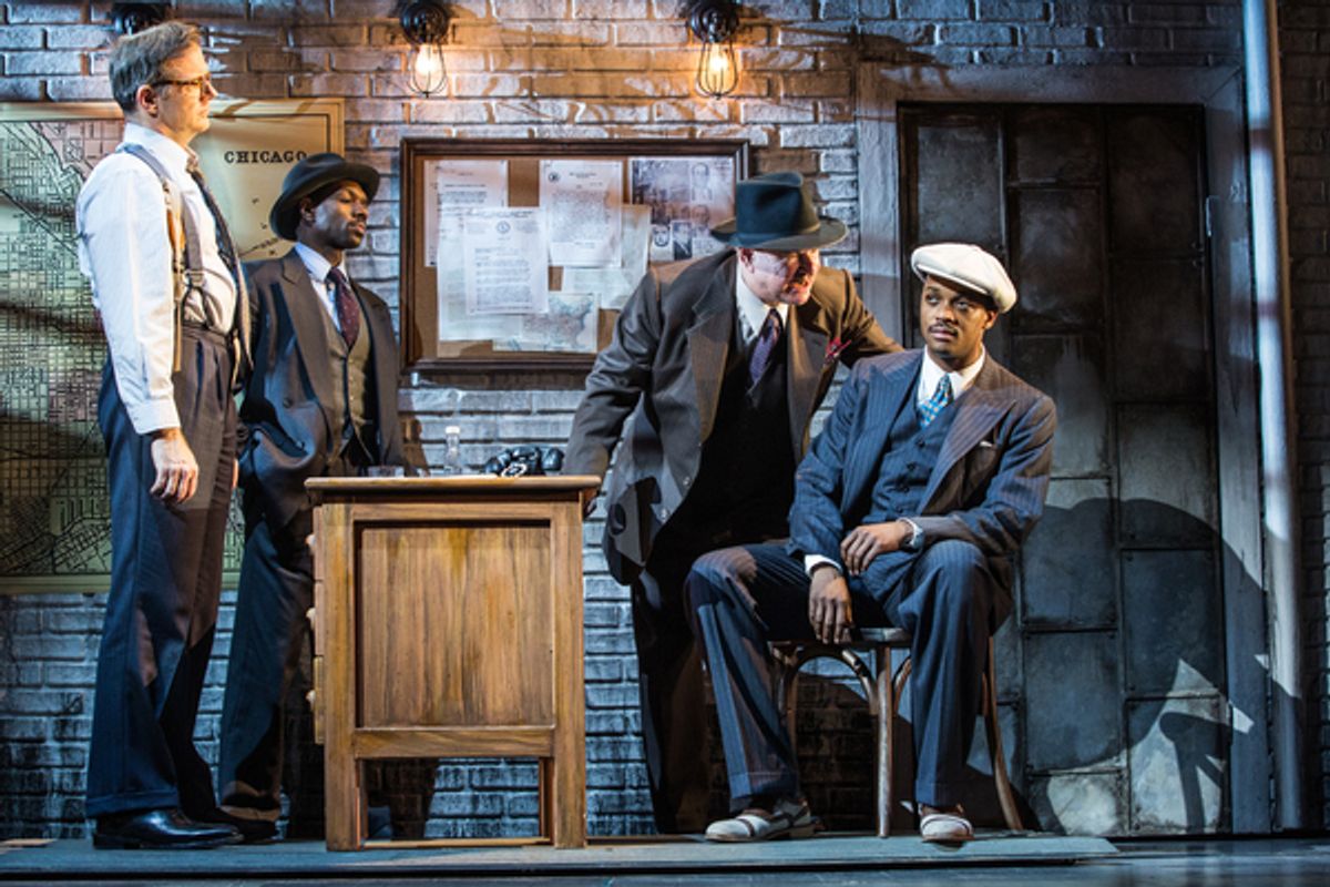 Drew McVety (Polk), Ramone Owens, Robert Wuhl (Lt. Snyder) and J. Harrison Ghee (Johnny Hooker); Photo by Evan Zimmerman for MurphyMade at 