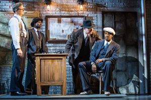 Drew McVety (Polk), Ramone Owens, Robert Wuhl (Lt. Snyder) and J. Harrison Ghee (Johnny Hooker); Photo by Evan Zimmerman for MurphyMade @ BroadwayWorld Drew McVety (Polk), Ramone Owens, Robert Wuhl (Lt. Snyder) and J. Harrison Ghee (John Photo