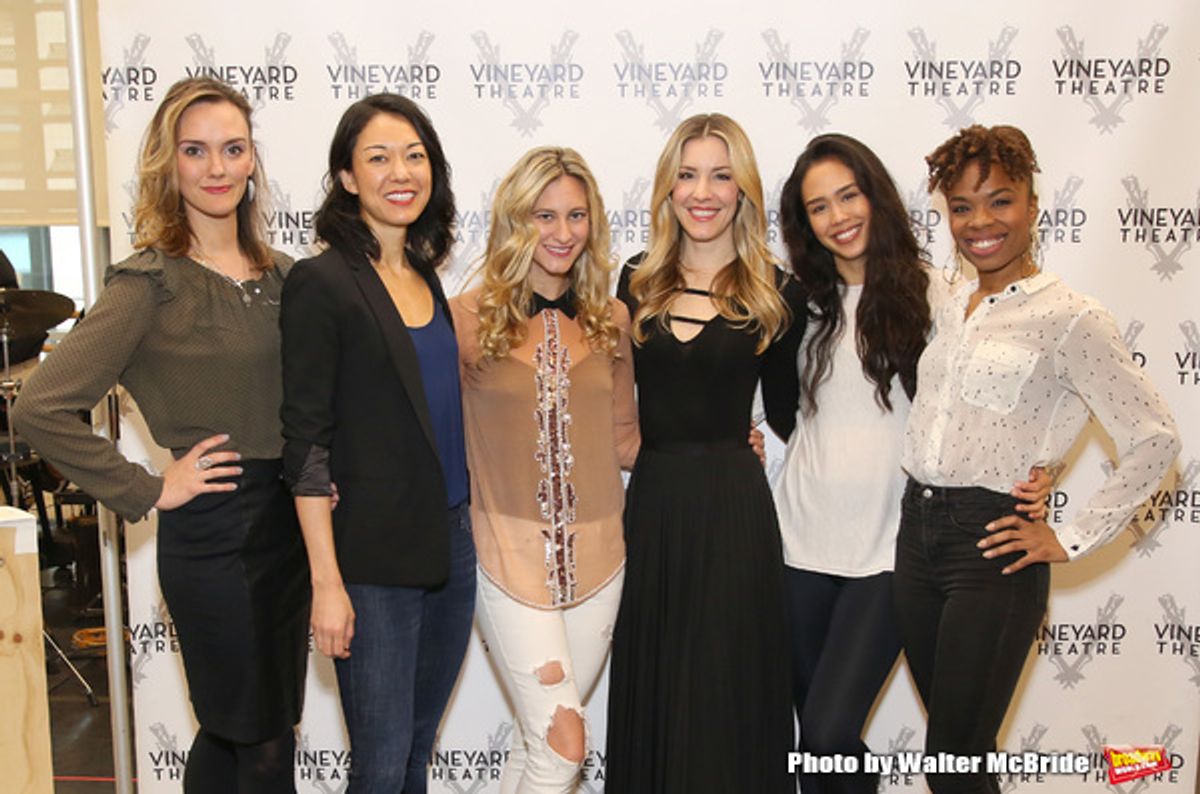 Leah Hofmann, Naomi Kakuk, Elizabeth Dugas, Brittany Marcin Maschmeyer, Maira Barriga, and Erin Moore at 