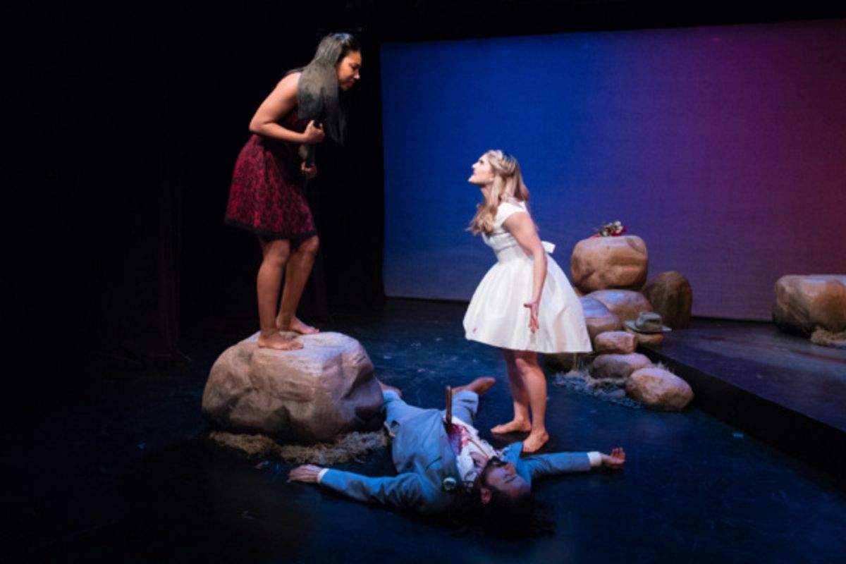 Elizabeth Baker, Shelby Wane and chris in UGLY ON THE INSIDE at 