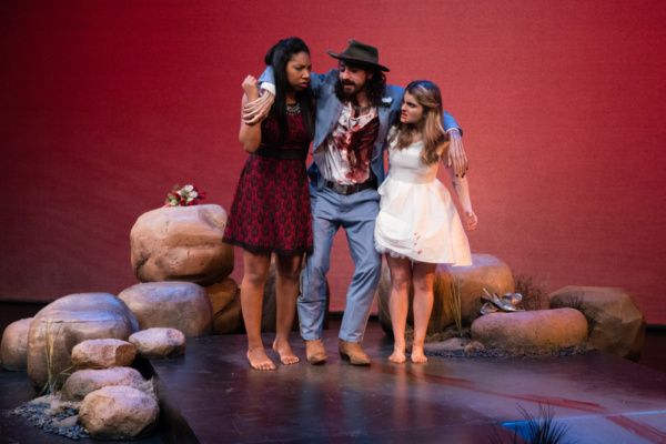 Elizabeth Baker, chris and Shelby Wane in UGLY ON THE INSIDE. Photo