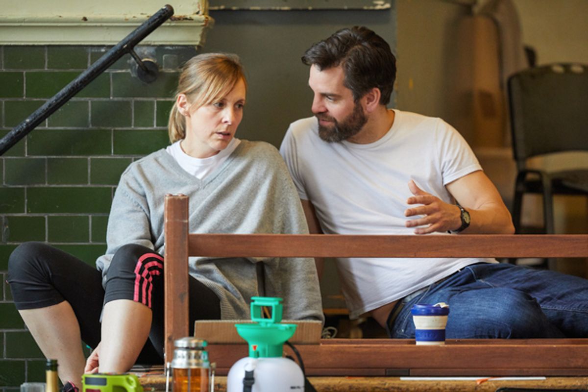 Mel Giedroyc, John Hopkins at 