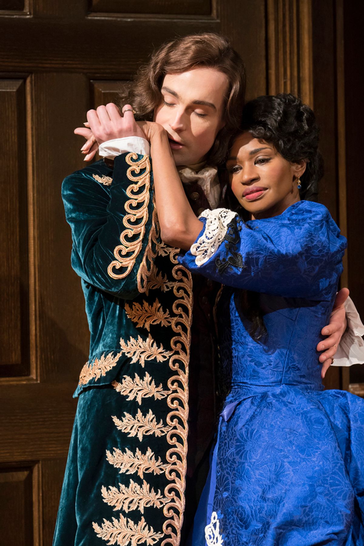 Tom Mison (Fainall) and Jenny Jules (Mrs Marwood) at 