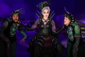 Brian Jordan (Flotsam), Deborah Bowman (Ursula), Jordan Patrick (Jetsam) Photo