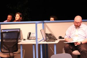 If they can't see you, can they fire you?
Dillon Dewitt, Elizabeth Holcomb, Katherine Rinaldi and Curtis Barber @ BroadwayWorld If they can't see you, can they fire you?
Dillon Dewitt, Elizabeth Holcomb, Katherin Photo