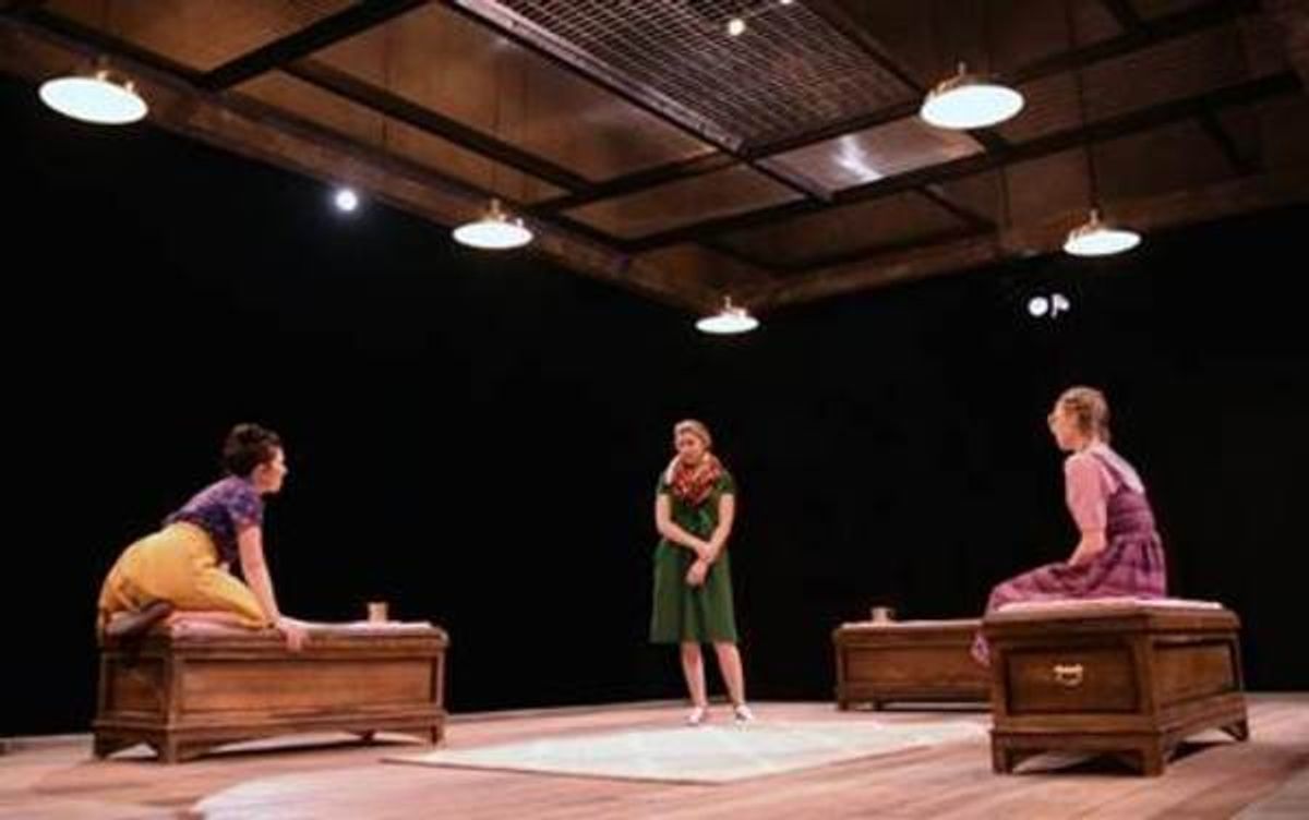 (from left to right) Brianna Morris as Anna, Emaline Williams as Hilda and Jennifer Robbins as Leisel.

 at 