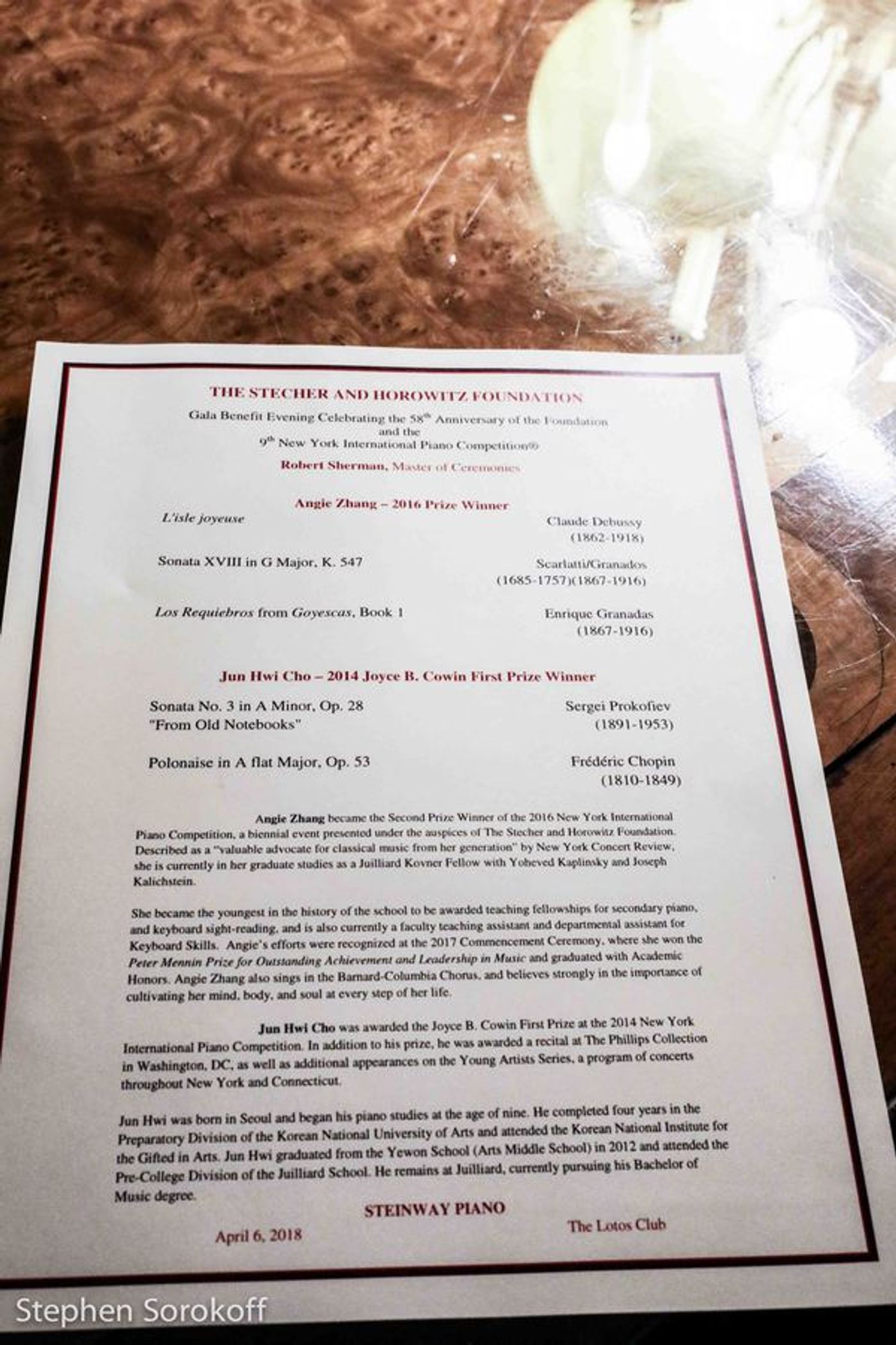 Photo Coverage: 9th New York International Piano Competition & 58th Anniversary of The Stecher and Horowitz Foundation Celebrated at The Lotos Club Photo Coverage: 9th New York International Piano Competition & 58th Anniversary of The Stecher and Horowitz Foundation Celebrated at The Lotos Club Image