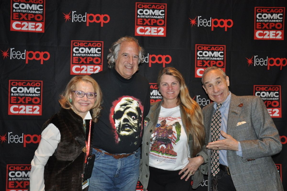 Pat Swinney Kaufman, Stewart F. Lane, Bonnie Comley, Lloyd Kaufman at 