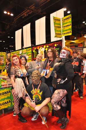 Lloyd Kaufman and cosplay fans Photo