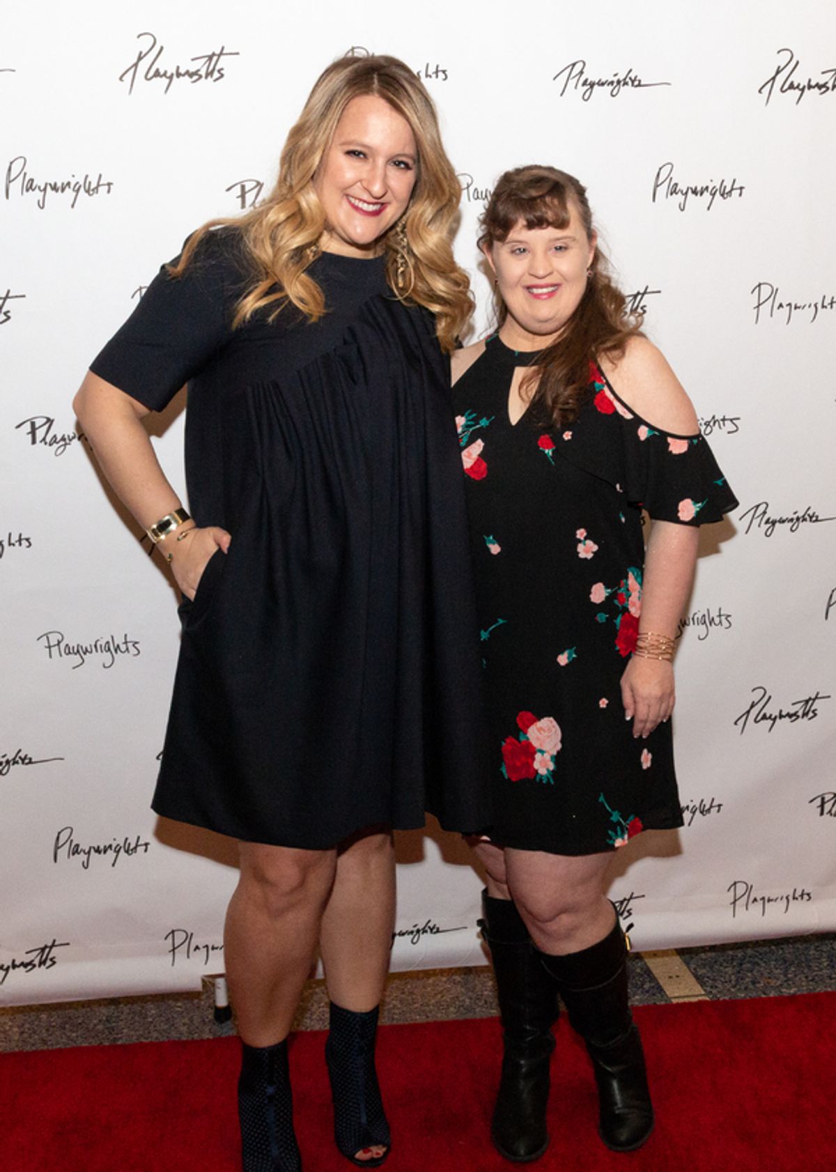 Lindsey Ferrentino and Jamie Brewer at 