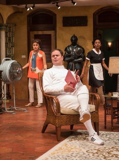 Sandra Marquez, Rainn Wilson and Celeste M. Cooper Photo