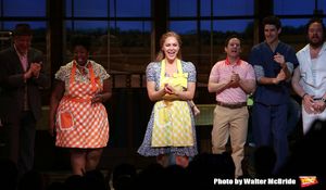 Katharine McPhee with cast @ BroadwayWorld Katharine McPhee with cast Photo