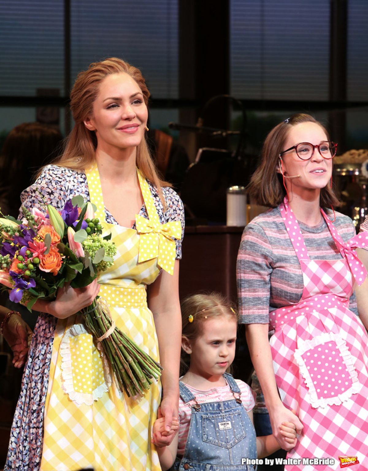 Katie Grober and Caitlin Houlahan with Katharine McPhee at 