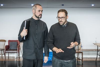 Steve John Shepherd (Vova) and Ben Caplin (Isaac Babel) Photo