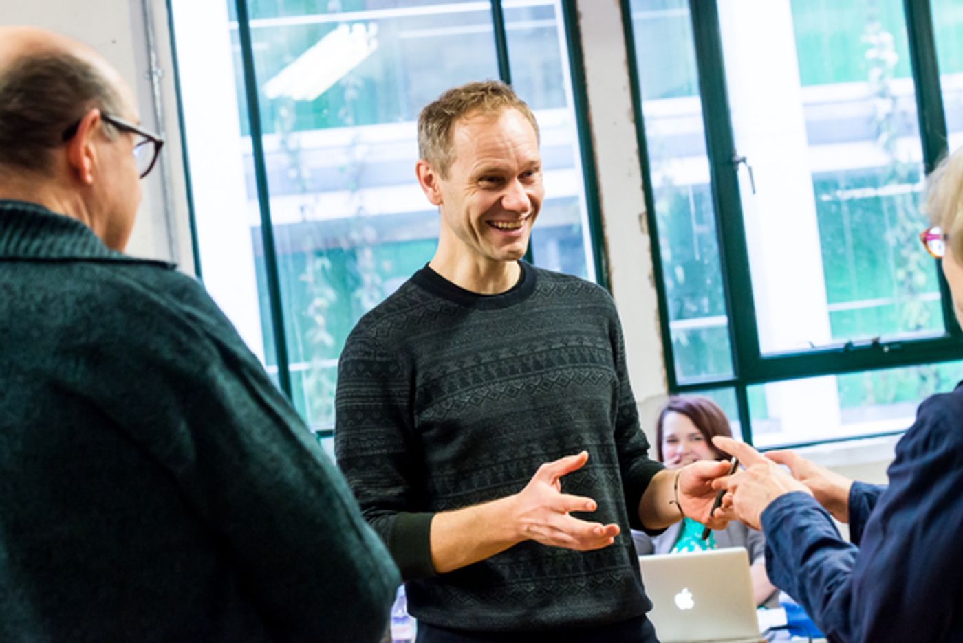 Photo Flash: In Rehearsal with NOT TALKING at the Arcola Theatre  Image