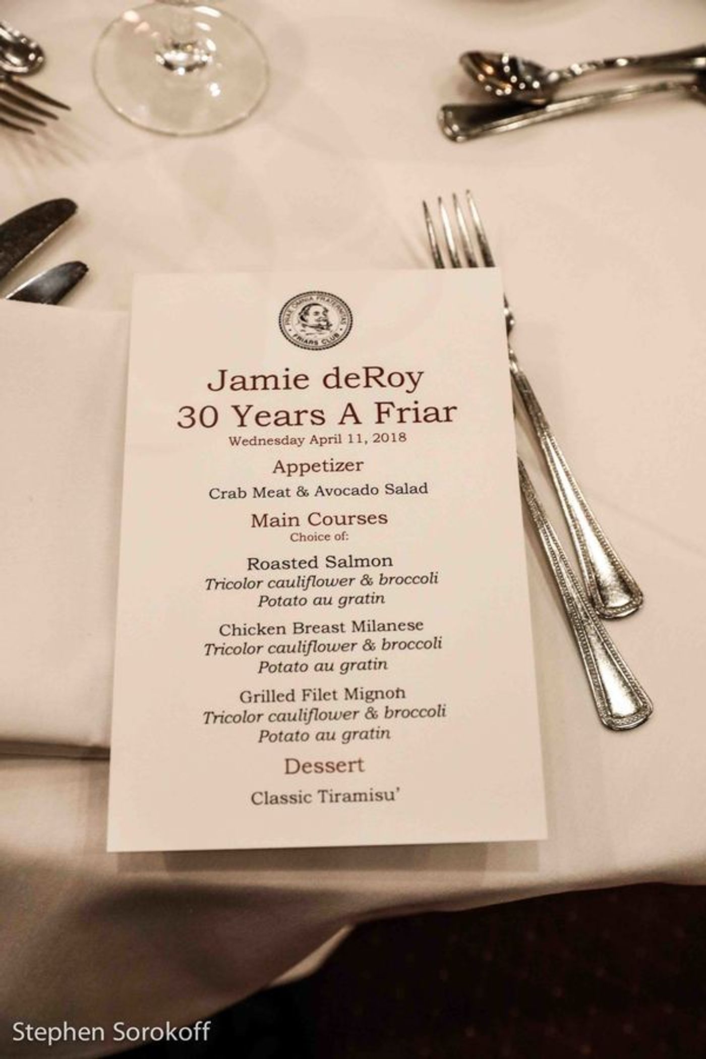 Photo Coverage: Jamie deRoy Honored By The Friars Club and The Record is Corrected  Image