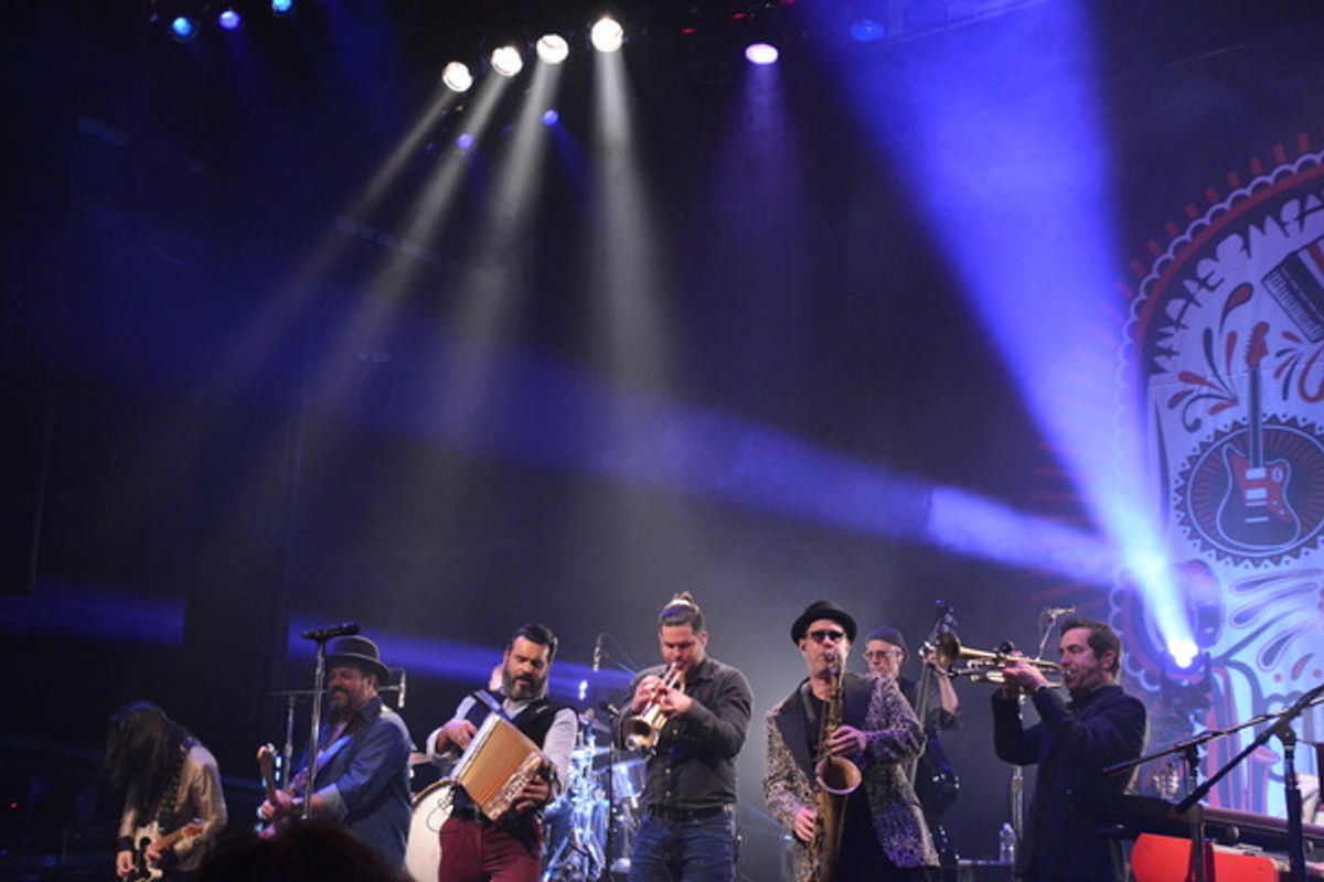 Eddie Perez, Raul Malo, Michael Guerra, Lorenzo Molina Ruiz, Paul Deakin, Max Abrams, Ed Friedland, Julio Diaz and Jerry Dale McFadden at 