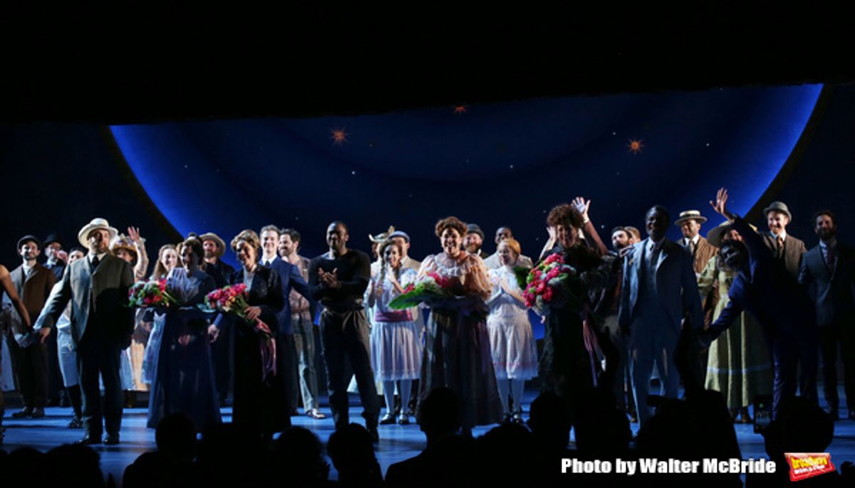Alexander Gemignani, Jessie Mueller, Renee Fleming, Joshua Henry, Lindsay Mendez, Margaret Colin and John Douglas Thompson at 