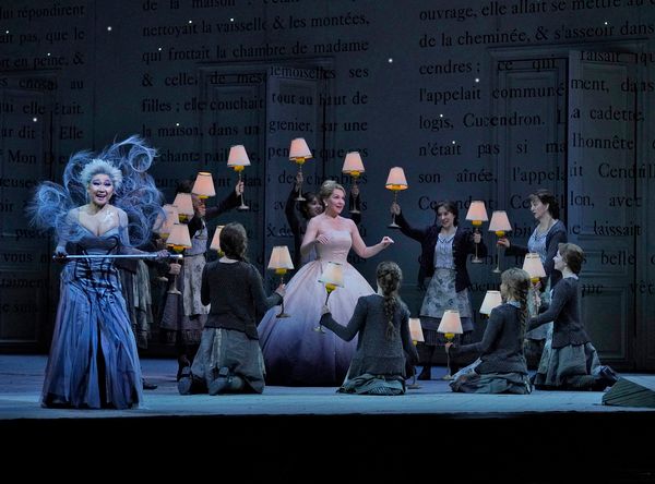 Kathleen Kim as the Fairy Godmother and Joyce DiDonato in the title role of Massenet' Photo