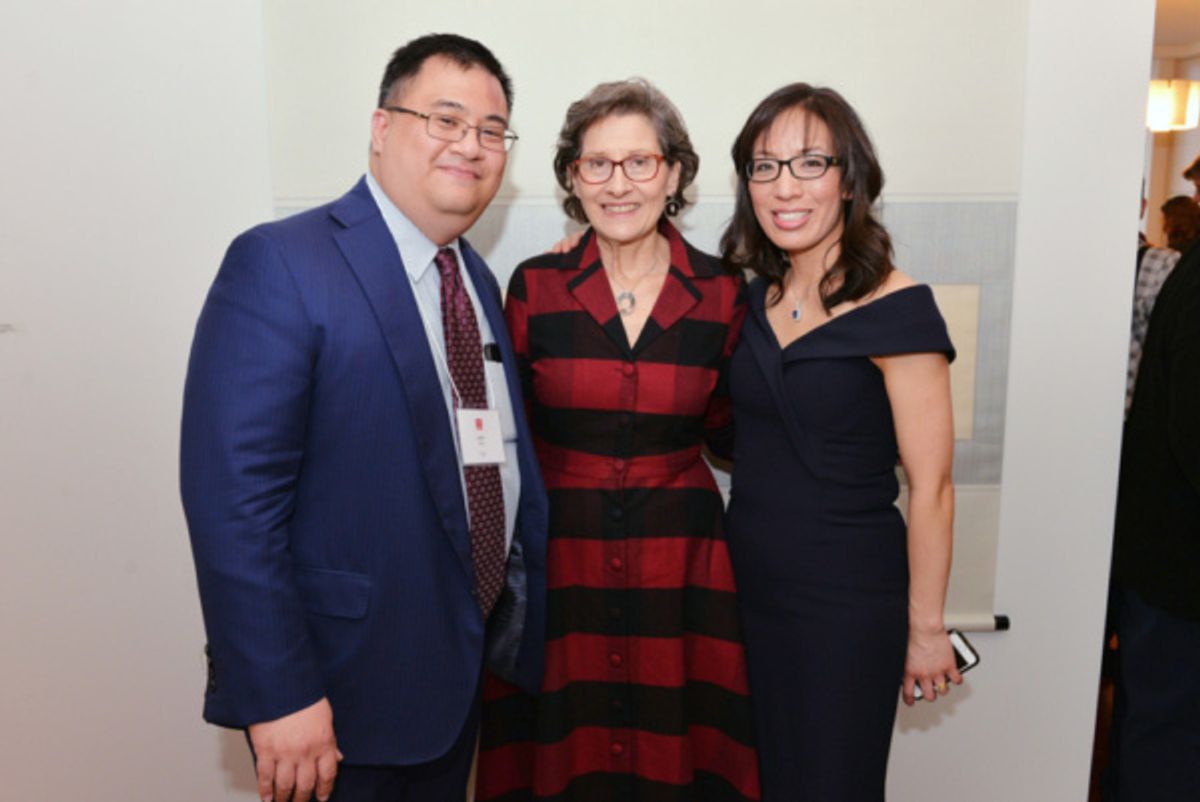 Lawrence Wee, Lydia Kontos, Christina Wee at 