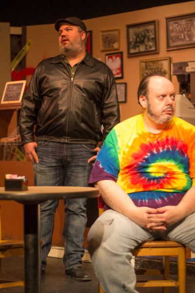 Michael Juncker (Luther) and Bill Pelletier (Arthur) in SUPERIOR DONUTS at Olathe Civ Photo
