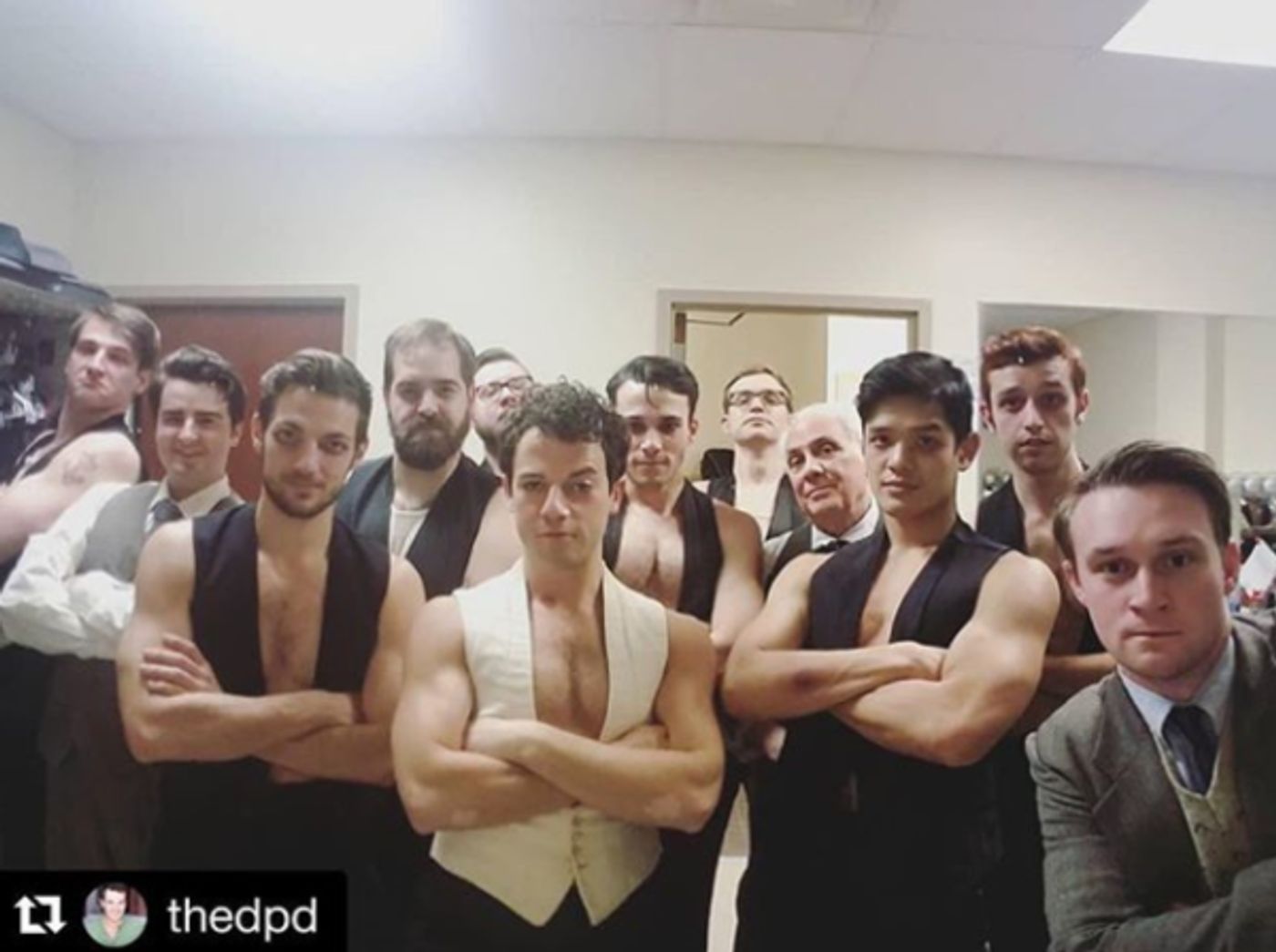 Photo Flash: The CABARET Boys Celebrate 100 Performances, and More Saturday Intermission Pics!  Image