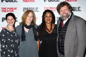 Mandy Hackett, Jo Bonney, Lynn Nottage, Oskar Eustis @ BroadwayWorld Mandy Hackett, Jo Bonney, Lynn Nottage, Oskar Eustis Photo
