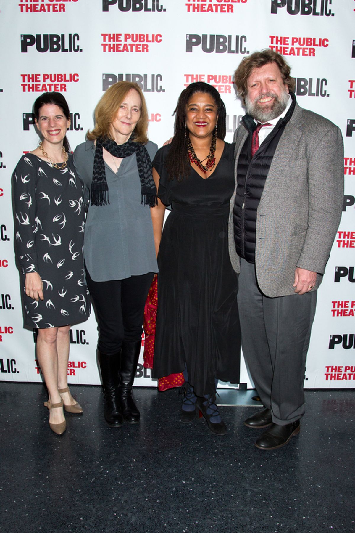 Mandy Hackett, Jo Bonney, Lynn Nottage, Oskar Eustis at 
