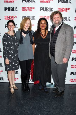 Mandy Hackett, Jo Bonney, Lynn Nottage, Oskar Eustis @ BroadwayWorld Mandy Hackett, Jo Bonney, Lynn Nottage, Oskar Eustis Photo