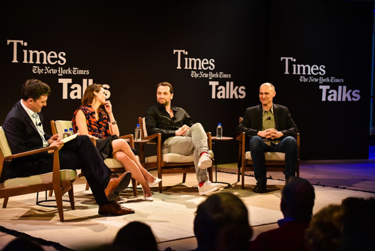 Mark Mazzetti, Keri Russell, Matthew Rhys, Joel Fields at 