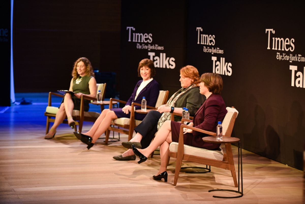 Jennifer Steinhauer, Susan Collins, Heidi Heitkamp at 