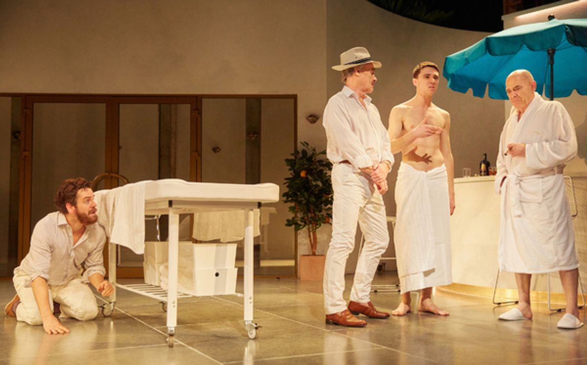 John Hopkins, David Rintoul (Leonato), Calam Lynch (Claudio) & Peter Guiness (Don Pedro) at 