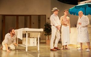 John Hopkins, David Rintoul (Leonato), Calam Lynch (Claudio) & Peter Guiness (Don Ped Photo