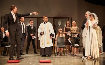 John Hopkins (Benedick) &amp; Mel Giedroyc (Beatrice) Photo