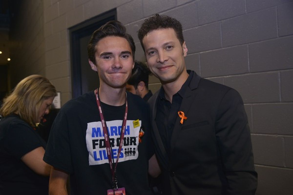 David Hogg and Justin Guarini at 