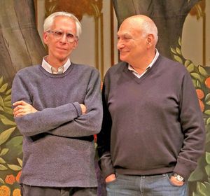 METROMANIACS playwright David Ives (pictured at left) with Michael Kahn, director. Photo
