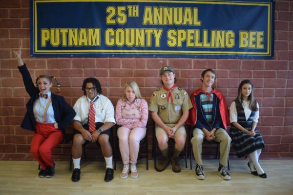 Mallory Newbrough as Logainne, Brian Heredia as Barfee, Alex Lohman and Olive, Steddy Photo