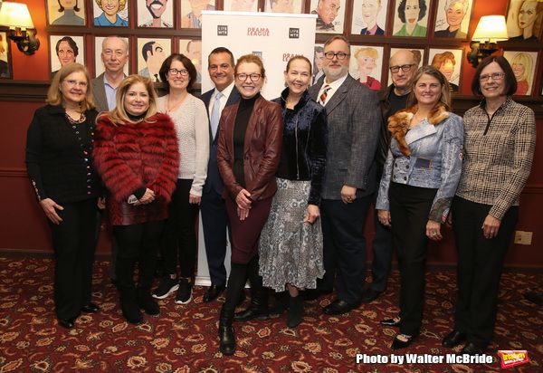 Stan Ponte, Julie White, Harriet Harris and Gabriel Stelian-Shanks with board members Photo