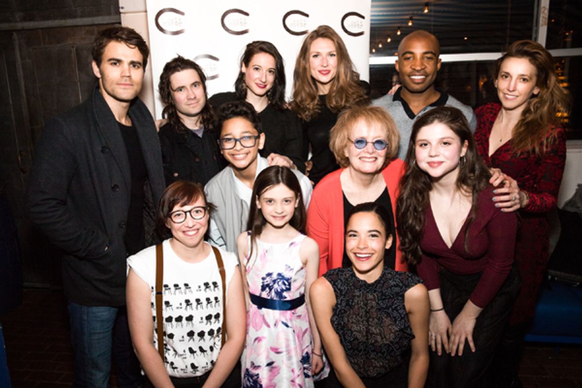 Back Row: Paul Wesley, Matthew Stadelmnn, Renata Friedman, Carolyn Holding, Austin Smith, Adrienne Campbell-Holt. Middle Row: Gregory Diaz IV, Lynne Lipton, Samantha Cutler. Front Row: Amelia Roper, Sami Molly Bray, Julianna Canfield  at 