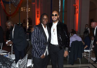 Mickalene Thomas and Recording artist Kasseem "Swizz Beatz" Dean Photo
