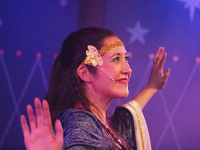 Danielle Krause as Catherine in Pippin at Rhino Theatre.  Photo