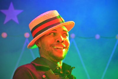 Gyasi J. Blanton as The Leading Player in Pippin at Rhino Theatre.  Photo