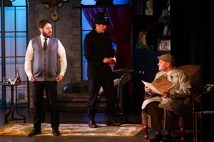 Joseph Raik, Richard Lisenby and Eric Fletcher in The Unexpected Guest - the Players Theatre
Photos by Martin Harris @ BroadwayWorld Joseph Raik, Richard Lisenby and Eric Fletcher in The Unexpected Guest - the Players Photo