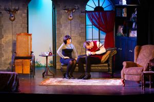 Brenda Bell and Jack Flatley in The Unexpected Guest - the Players Theatre
Photos by Martin Harris @ BroadwayWorld Brenda Bell and Jack Flatley in The Unexpected Guest - the Players Theatre
Photos by Photo